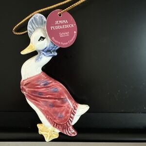 1982 Schmid Beatrix Potter Jemima Puddleduck Christmas Ornament